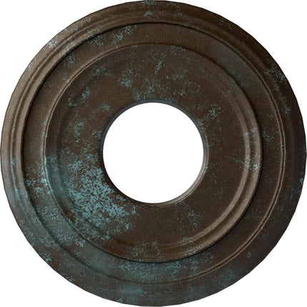 Ekena Millwork CM12CLBBS 12 3/8 OD X 4" ID X 1 1/8 P Classic Ceiling Medallion fits Canopies up to 7 1/4, Bronze Blue Patina