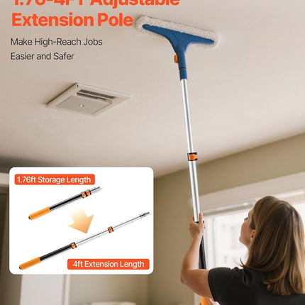 VEVOR Telescoping Pole, 7 to 30 FT Pole, Extension Multi-Purpose Pole, Sturdy Aluminum Alloy Paint Extendable Pole with Flip-Lock Design, Telescopic Pole for Painting, Dusting and Cleaning