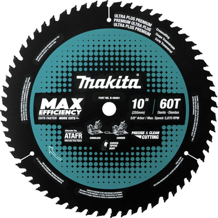 Makita B-66961 10" 60T Carbide-Tipped Max Efficien