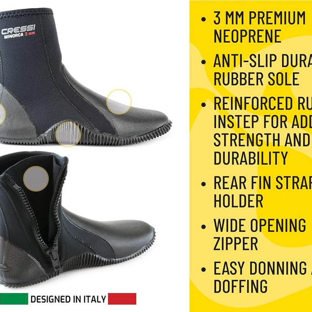 Cressi Minorca 3mm, Black/Black, 12