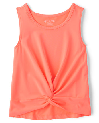 The Children's Place Girls' Active Twist Front Tan