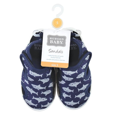 Hudson Baby Sandales et chaussures d'eau unisexe pour bébé, Requin bleu marine, 4 nourrisson