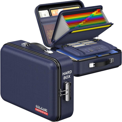 COLCASE Fireproof File Box, Hard Case Fireproof Bo