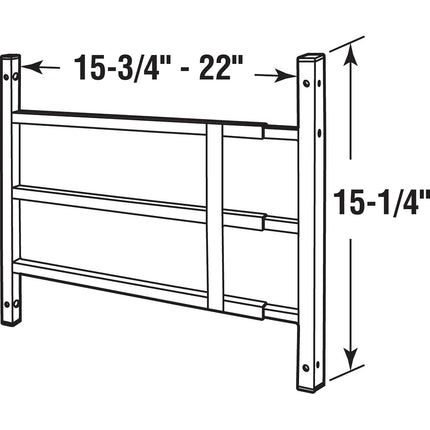 Prime-Line Products S 4748 Fixed Window Guard, 14-Inch - 22-Inch x 15-Inch, White