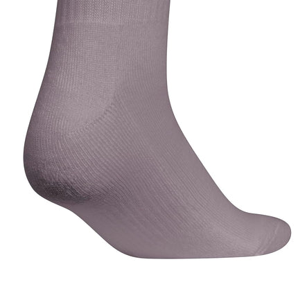 adidas Women's Athletic Cushioned Crew Socks (6-Pair) with arch compression, Preloved Fig Purple/Clear Onix Grey/White, M