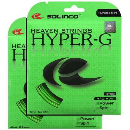 2 Packs of Solinco Hyper-G 16L - 1.25 mm Tennis St