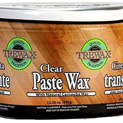 Trewax Paste Carnauba Wax, Clear, 12.35-Ounce, Ideal on Hardwood Floors, Fine Furniture, Granite, Marble and Bronze, Multi, 12.35 Ounce (Pack of 1)