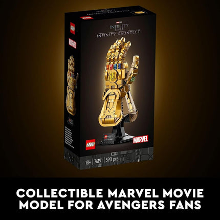 LEGO Marvel Infinity Gauntlet 76191 Collectible Building Kit; Thanos Right Hand Gauntlet Model with Infinity Stones (590 Pieces)