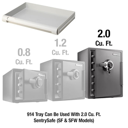 SentrySafe 914 Bandeja Accesorio, Blanco, para Cajas Fuertes contra Incendios SFW205