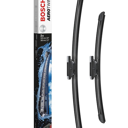 Bosch Wiper Blade Aerotwin A012S, Length: 500mm/360mm − Set of Front Wiper Blades - Only for Left-Hand Drive (EU)