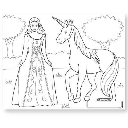 Libreta de colorear grande - Rosa (28 cm x 35,5 cm)