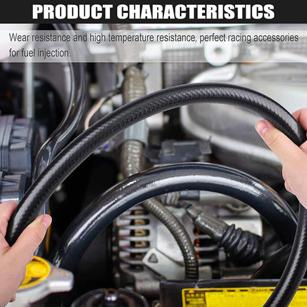 1/2 Inch (12mm) ID Fuel Line Hose 25FT NBR Rubber Push Lock Hose High Pressure 300PSI for Automotive Fuel Systems Engines