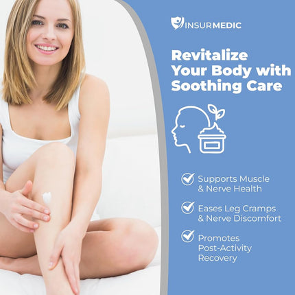 InsurMedic Magnesium Cream for Neuropathy - Nerve Muscle Cramps Body Pain & Bedtime Support - Nighttime Topical Lotion with Lavender - Kids Adults Relaxing Calming Rub for Feet Leg Back