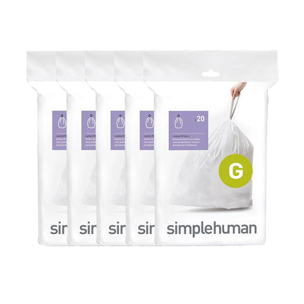 simplehuman Code G 100 Count,Genuine Custom Fit Li