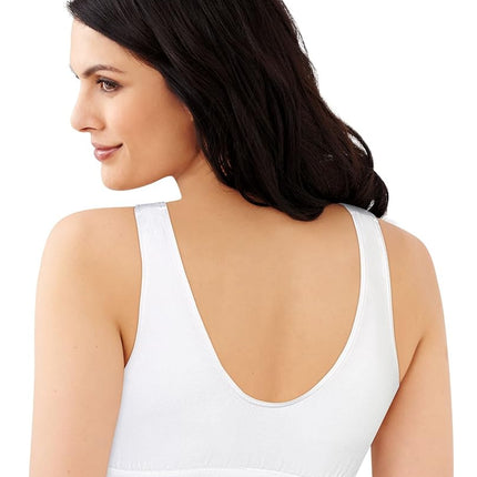 Bali Women's X1J3 Comfort Revolution Microfiber Crop Bra - 2 Pack, 2 Pack - White/Nude, S