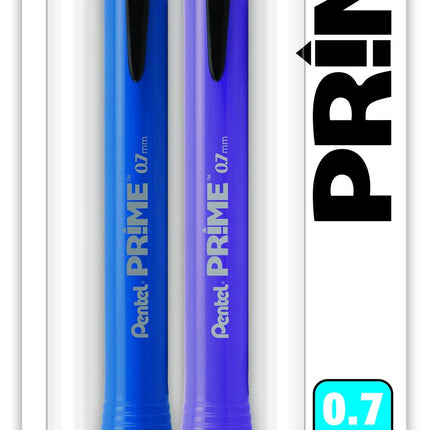 Pentel Prime Mechanical Pencil 0.7Mm Assorted Barrel Colors, Pack of 2 (AX7BP2)