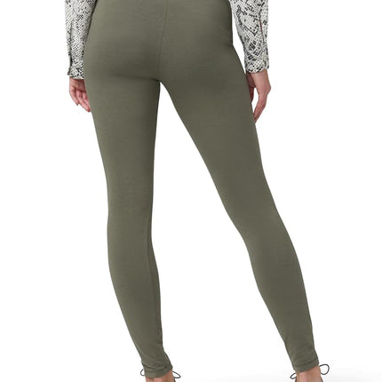 HUE Women's Ultra Leggings Made of Cotton with Wide Waistband, Assorted, Bungee Rope, M