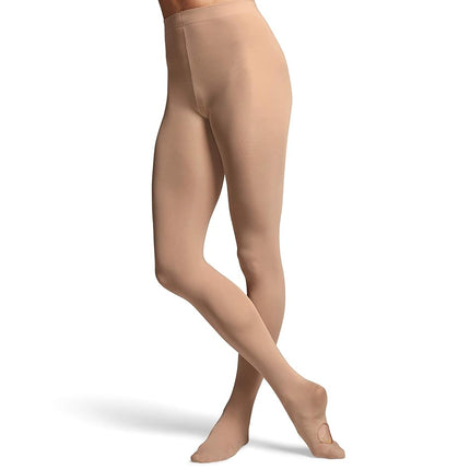 Bloch Dance Girls Contour Soft Adaptatoe Tights, Bloch Tan, Child-Medium