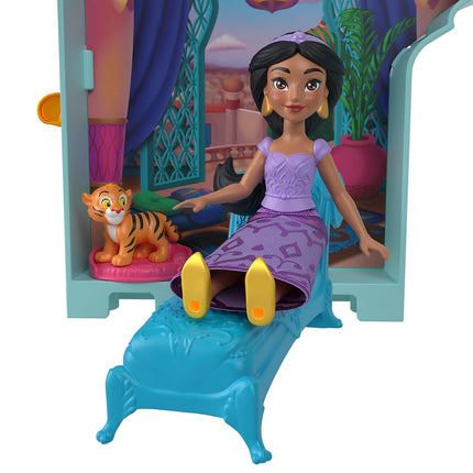 Mattel Disney Frozen Toys, Storytime Stackers Jasmine's Palace, Stackable Doll House with Small Doll, 2 Friends & 8 Pieces, Inspired by Disney's Aladdin Movie, JDP56