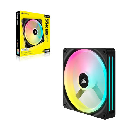 Corsair iCUE LINK QX140 RGB 140mm Magnetic Dome RGB Single Fan - Black