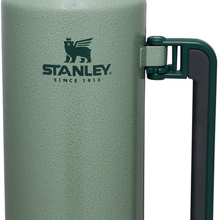 Stanley Classic Botella de Acero Inoxidable con Aislamiento al Vacío y Boca Ancha - Carbón - Termo de Acero Inoxidable 18/8 sin BPA para Bebidas Frías y Calientes - 2 Litros
