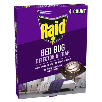 Raid Bed Bug Detector and Trap, for Indoor Use, 4 Count