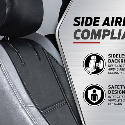 Platicolor 008628R25 Dodge Ram 3-Piece Deluxe Sideless Seat Cover - Gray Logo - 1 Ea