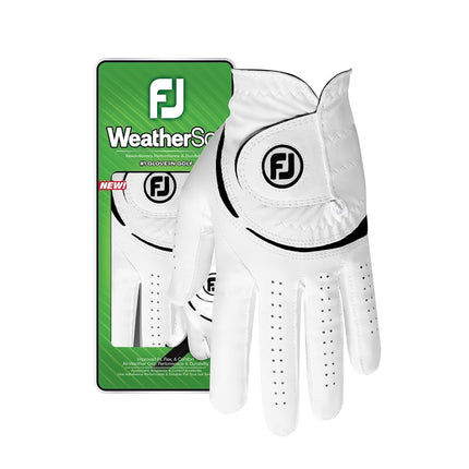 FootJoy Women's WeatherSof Golf Glove, White, Medi
