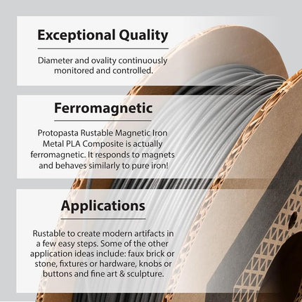 Proto-pasta Composite Iron PLA, 1.75mm 500g