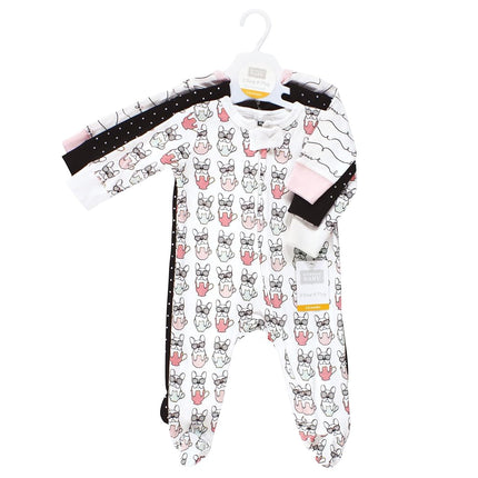 Hudson Baby Baby Cotton Sleep and Play, Bonjour, 6-9 Months