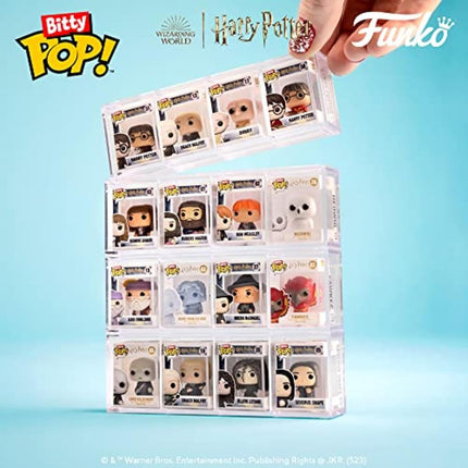 Funko Bitty POP! Harry Potter - Harry Potter™, Draco Malfoy™, Dobby™ and A Surprise Mystery Mini Figure - 0.9 Inch (2.2 Cm) Collectable - Stackable Display Shelf Included - Gift Idea - Cake Topper