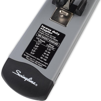Swingline Heavy Duty Stapler, 160 Sheet Capacity, Jam Free, Metal, Black and Gray (39005)