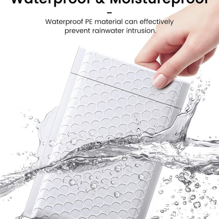 GSSSUSA Bubble Mailers 4x8 Inch 100 Pack Padded Envelopes Usable Size 4x7 Inch Shipping Envelopes Self Seal Small Packaging Shipping Bags for Mailing Jewelry, Small Business, White