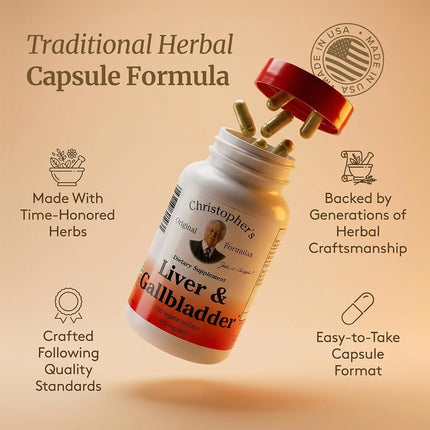 Dr. Christopher's Original Formulas Liver and Gall Bladder Formula Capsules, 100 Count (Pack of 2)