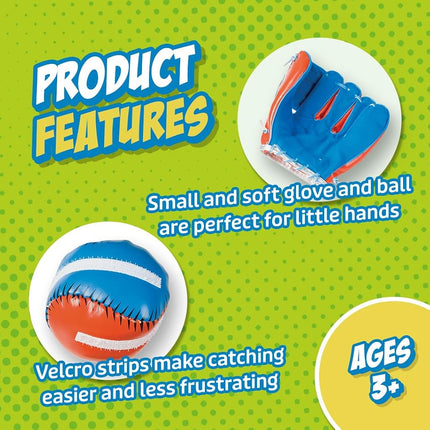 Toysmith Get Outside GO! Super Sport Easy Catch Ball & Glove Set