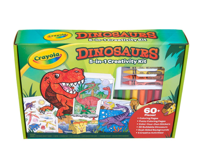 CRAYOLA Dinosaur 5-in-1 Art Kit, Dinosaur Toys Alternative, Gift for Kids, Ages 4, 5, 6, 7