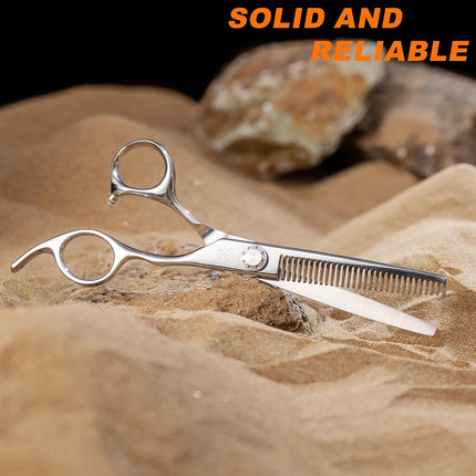 Fengliren High-end Professional Razor Edge Hair Thinning Scissors/Shears 6 Inches Made Of Advanced Stainless Steel Alloy By Hand Exclusive For Senior Barber/Hairdressing Salon/Family