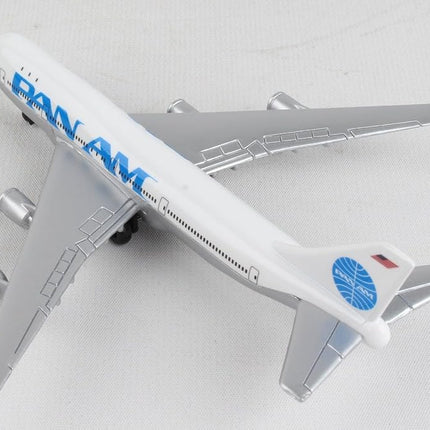 Herpa Toys Single Airplane Pan Am 747, toy model in small scale, aeroplane model, collect, play, miniature model made of plastic - suitable for 3 year olds