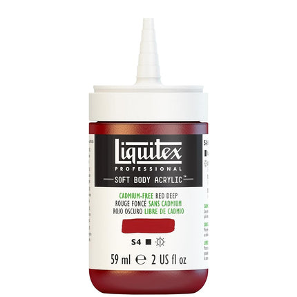 Liquitex Professional Soft Body Acrylic Paint 2-oz bottle, Cadmium-Free Red Deep