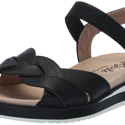LifeStride Women's Zuri Ankle Strap Sandals, Black