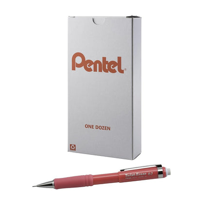 Pentel Twist-Erase III Mechanical Pencil, (0.7mm), Pink Barrel, 12 pack (QE517P)