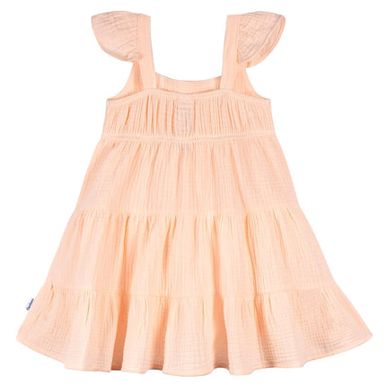 Gerber Girls' Toddler Sleeveless Gauze Dress, Blush, 3T