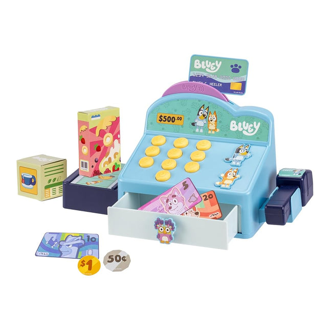 Bluey Cash Register Playset, Interactive Play Regi