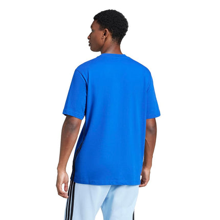 Adidas Mens Essentials Single Jersey 3-Stripes T-Shirt, Team Royal Blue/Black, XX-S