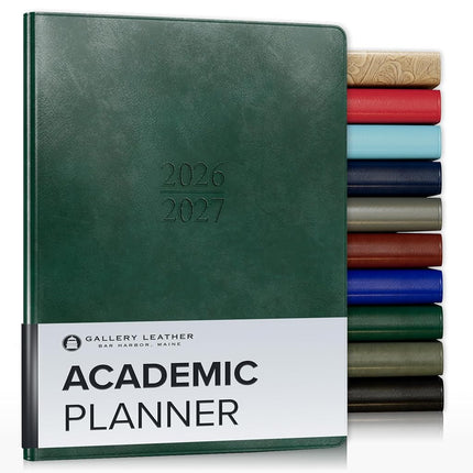 Gallery Leather Academic Planner 2026-2027 Acadia 
