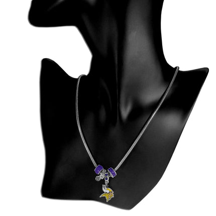 Siskiyou Sports NFL Minnesota Vikings Euro Bead Necklace, 18-Inch