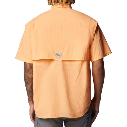 Columbia Men's PFG Bahama II Short Sleeve Shirt, Bright Nectar, 1X