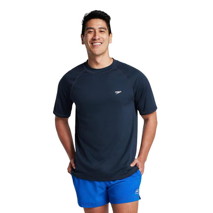Speedo Men's Uv Swim Shirt Short-Sleeve Loose Fit Easy Tee