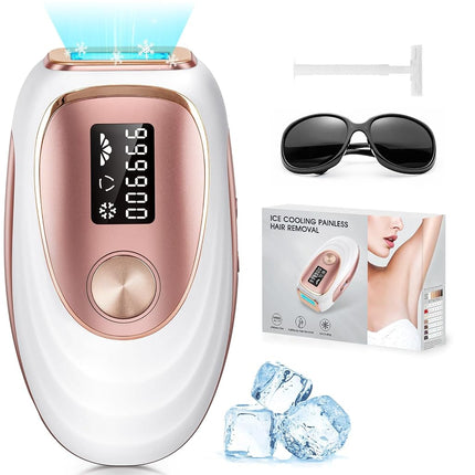 LYSMOSKI Laser Hair Removal, IPL Hair Removal with Ice-Cooling System for Painless & Long-Lasting Result, Safe At-Home Hair Remover Device for Armpits Back Legs Arms Face Bikini Line