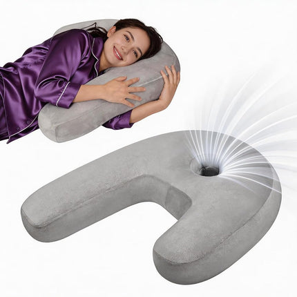 Nockovi 4" Hole Piercing Pillow for Side Sleepers 